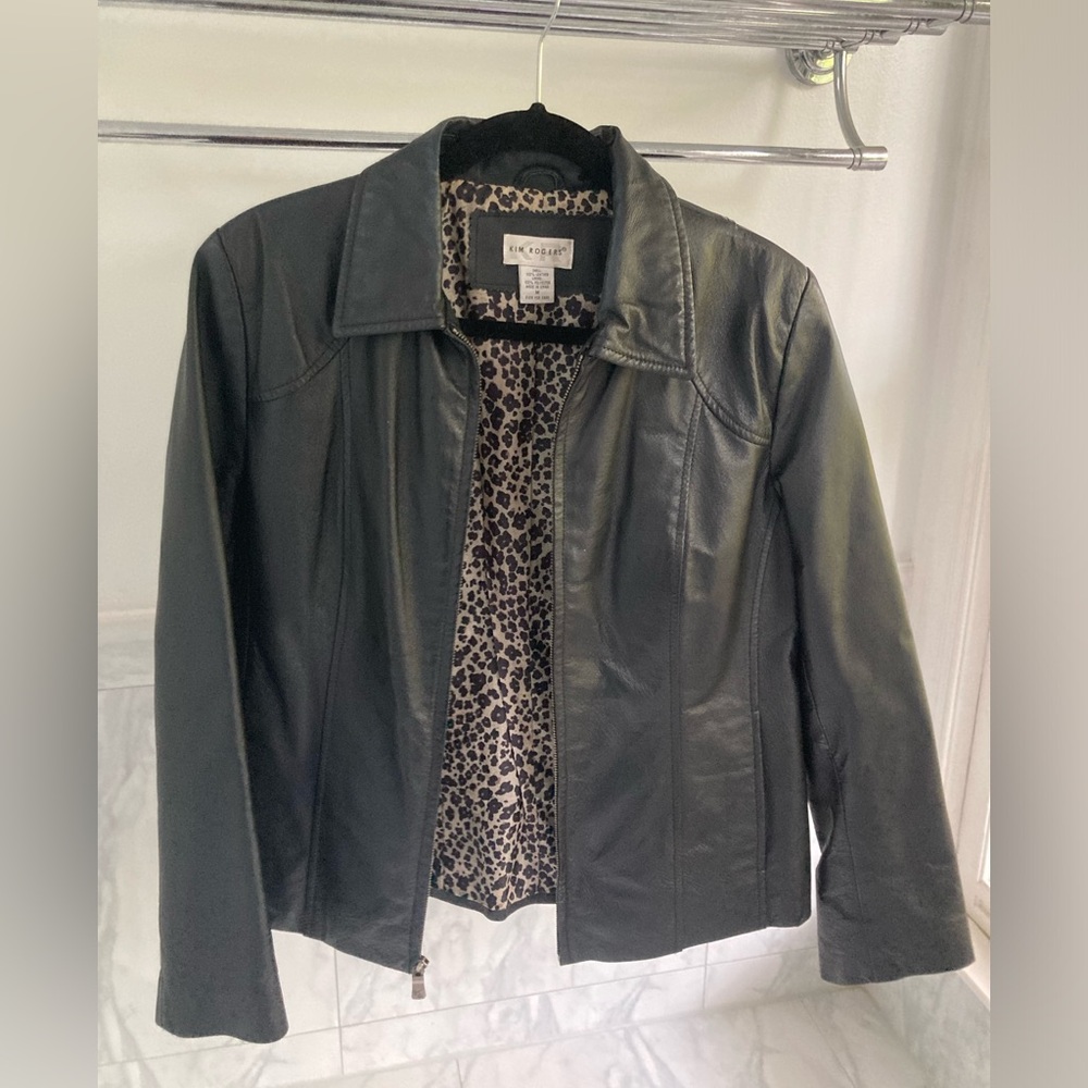 vintage kim rogers leather jacket size medium